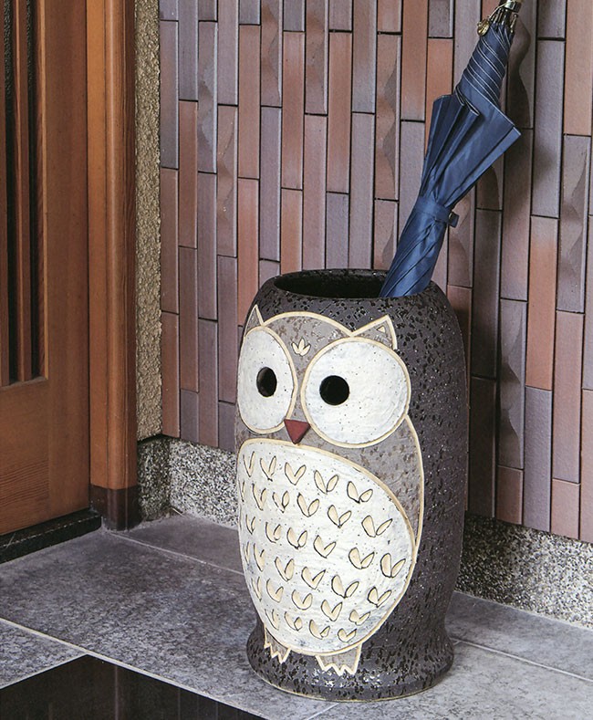楽天市場】傘立て 信楽焼 ふくろう フクロウ 梟 おしゃれ 人気