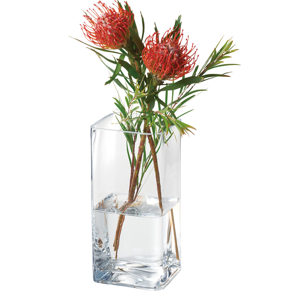 スパイラルデザインのオーダーガラス花瓶 スパイラルデザインの