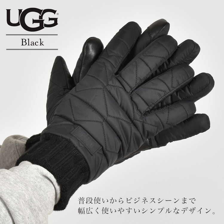 新品未使用UGG アグ Mens QUILTED グローブ スマホ対応(タグ付属 UGG