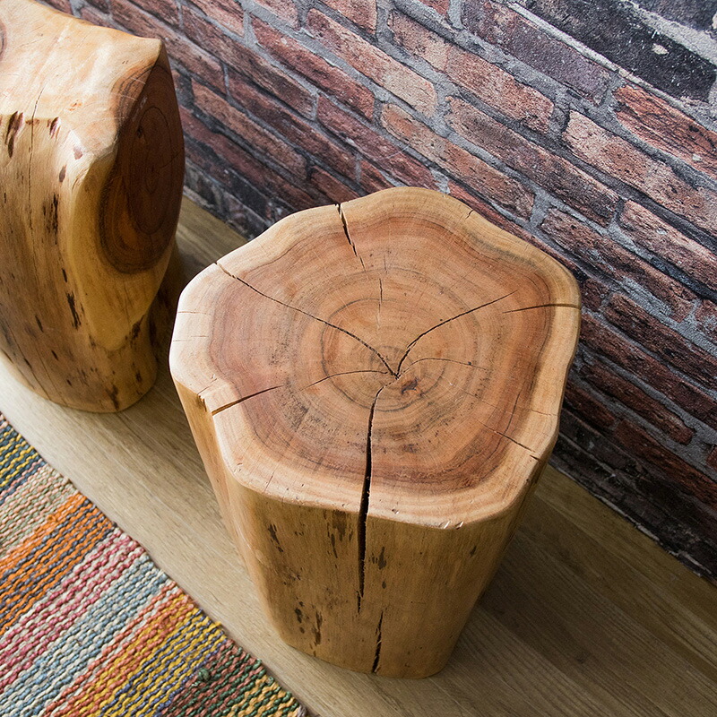 3104 檜 大型 切り株 丸太 テーブル スツール 高さ約42.5cm 3104 檜