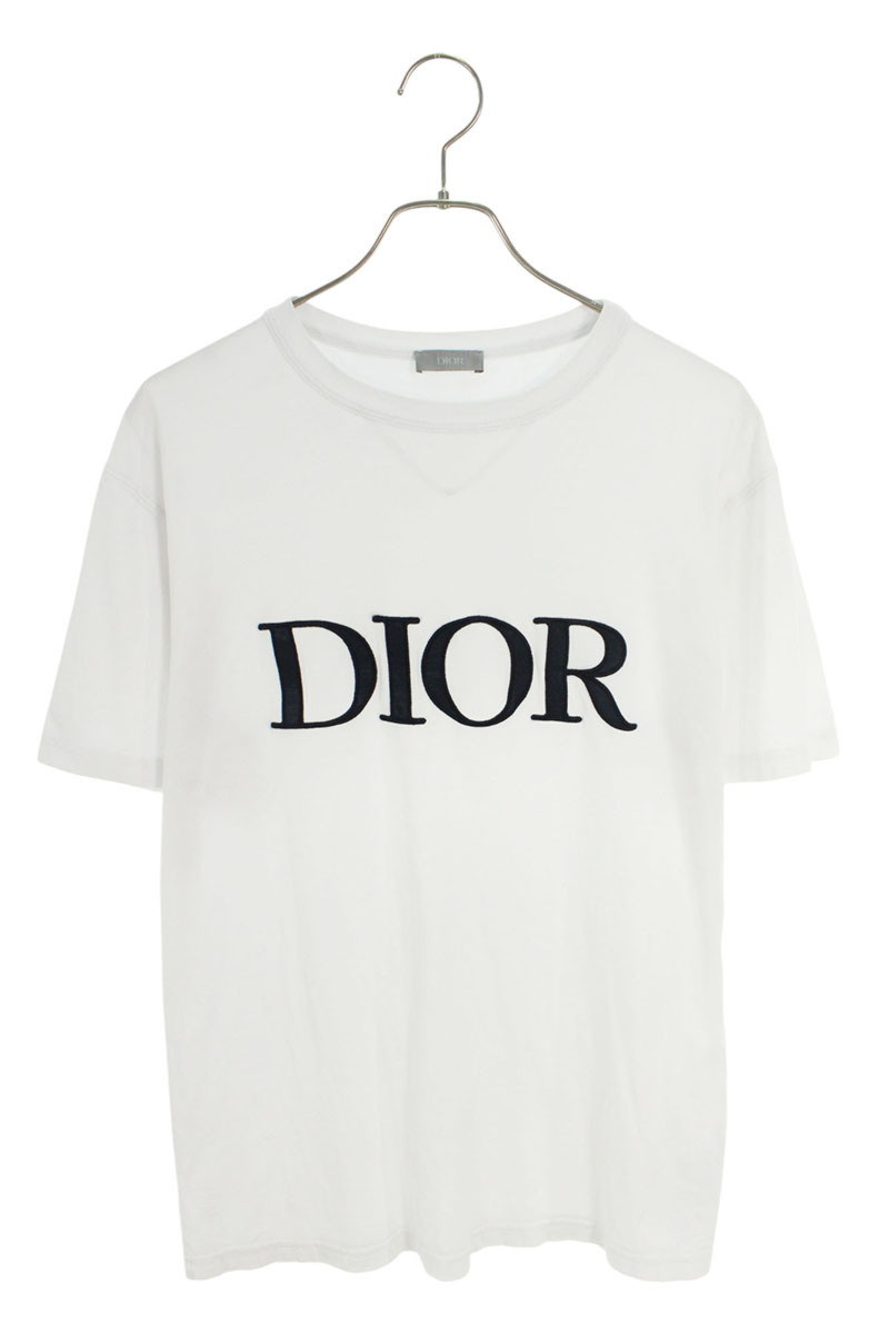 Dior ホワイト ロゴ刺繍 Tシャツ