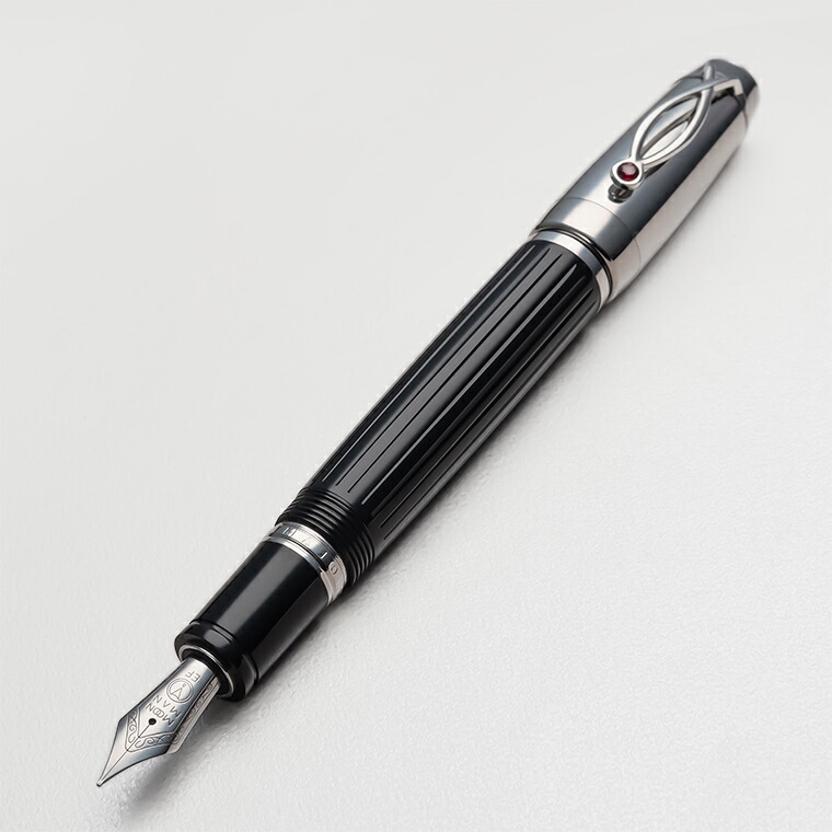 1⁄27終了 モンブラン124 万年筆 18金ペン先EF(海外極細)相当 吸入