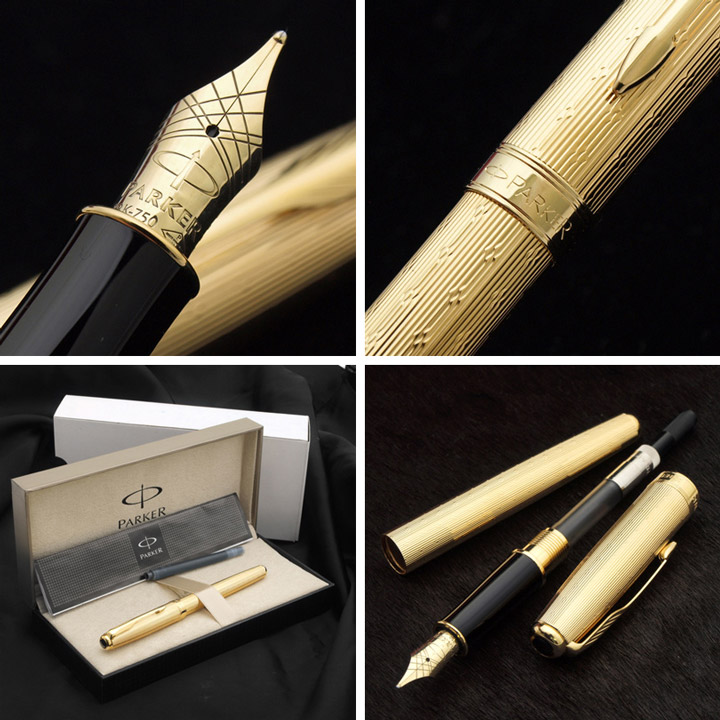 パーカー 万年筆 ゴールドカラー ペン先刻印あり 【3644】 パーカー
