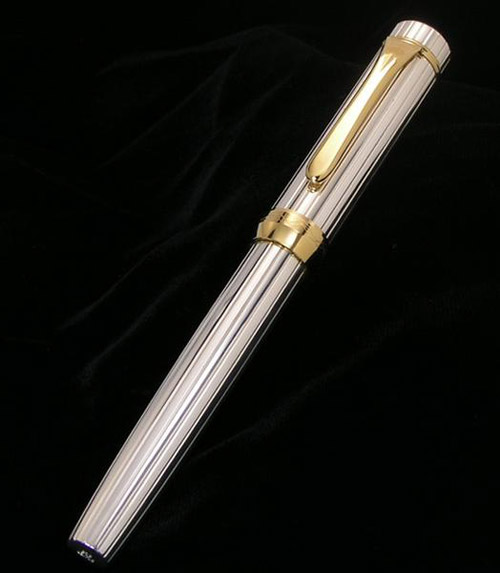 美品】プラチナ萬年筆 銀無垢 #9-2 シルバー PTS-50000 F 細字