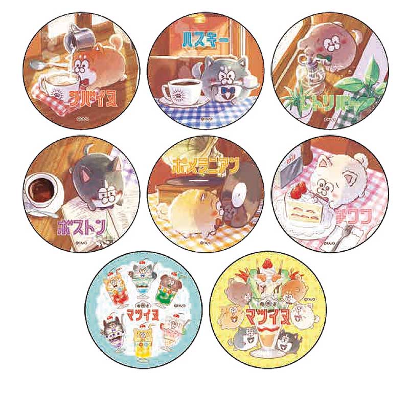楽天市場】松犬 缶バッジ レトロ喫茶柄 箱買い 16個セット 松犬喫茶