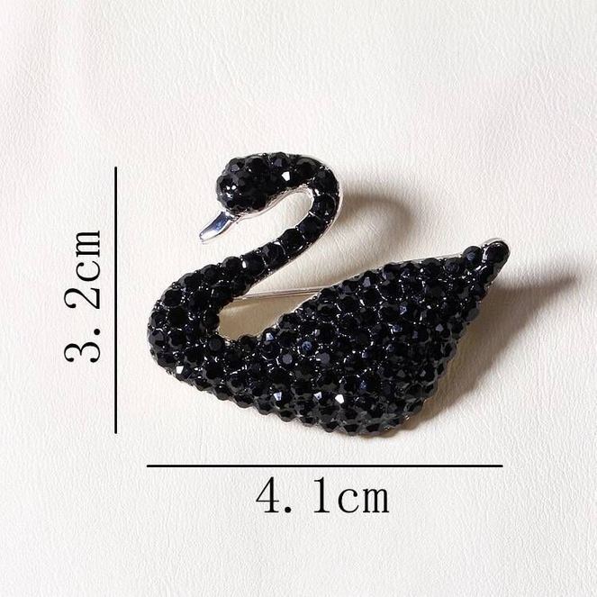 楽天市場】スワロフスキー ブラック スワン ( 白鳥 ) ブローチ : Aquarius