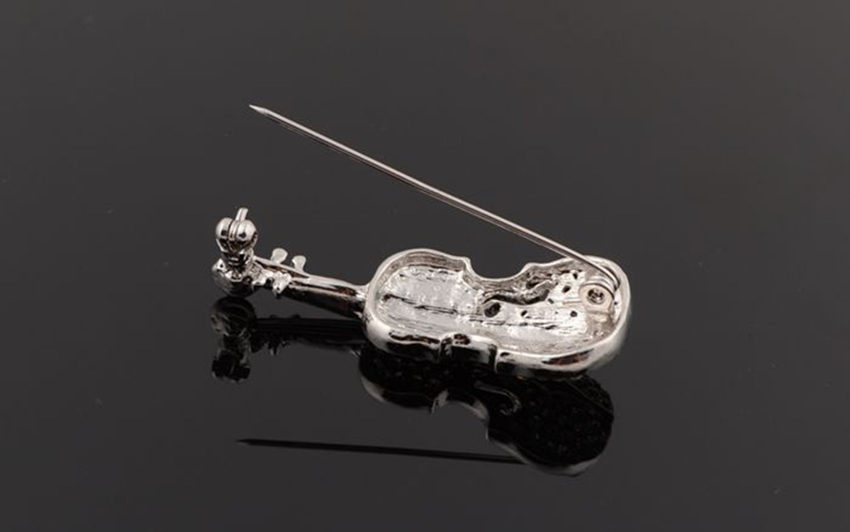 楽天市場】オーストリア スワロフスキー 使用 バイオリン ブローチ2