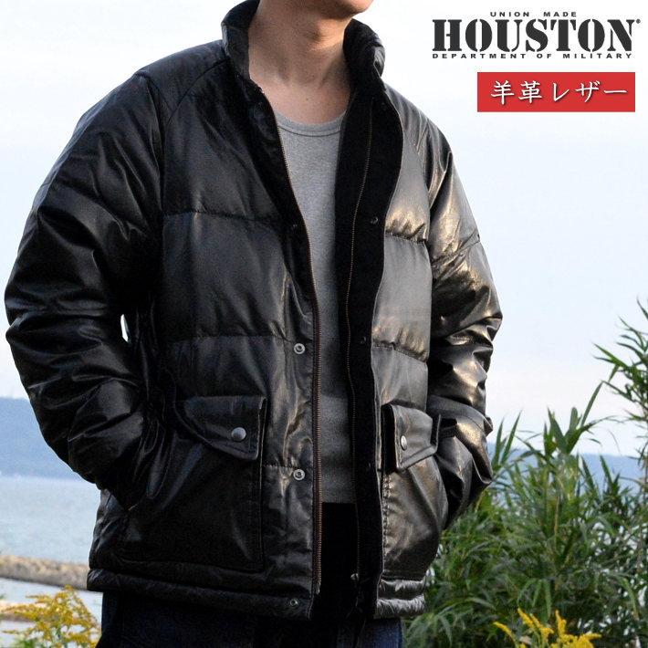 ユニオンジャップシングルライダースダウンジャケットサイズLブラック