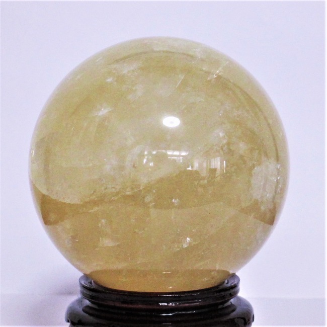 楽天市場】カルサイト 丸玉 虹入り 110mm 木製台座付 天然石 スフィア