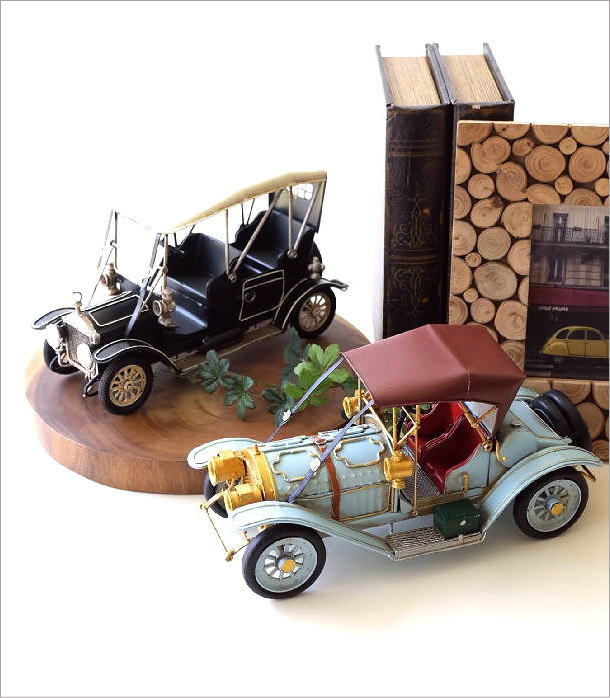 楽天市場】置物 オブジェ クラシックカー おもちゃ アンティーク