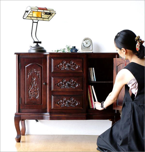 フランスアンティーク猫脚サイドボード/ショップカウンター/チェスト