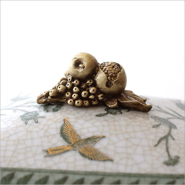 楽天市場】陶器 小物入れ おしゃれ シンプル 真鍮 蓋付き ボックス