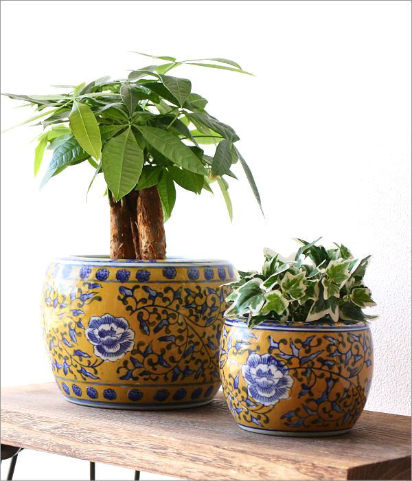 楽天市場】植木鉢 おしゃれ 陶器 火鉢 陶器鉢 メダカ鉢 金魚鉢 丸型