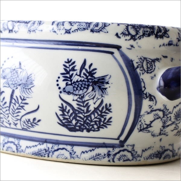 楽天市場】金魚鉢 陶器 おしゃれ 和風 水鉢 メダカ鉢 かわいい レトロ