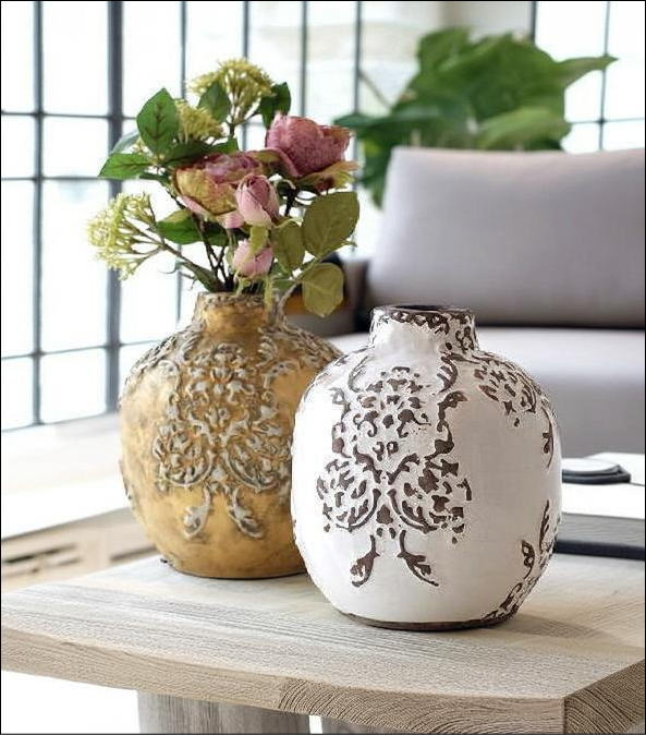 楽天市場】花瓶 陶器 花器 おしゃれ フラワーベース レトロ