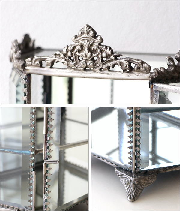 楽天市場】ガラスケース 真鍮 アンティーク コレクションケース 扉付き