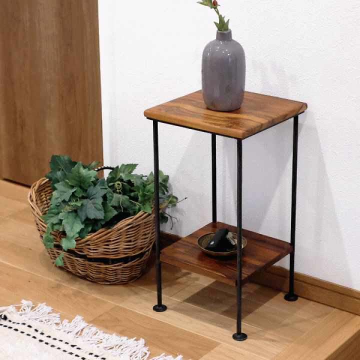 欅サイドテーブルコーヒーテーブルナイトテーブル観葉植物置き飾り台