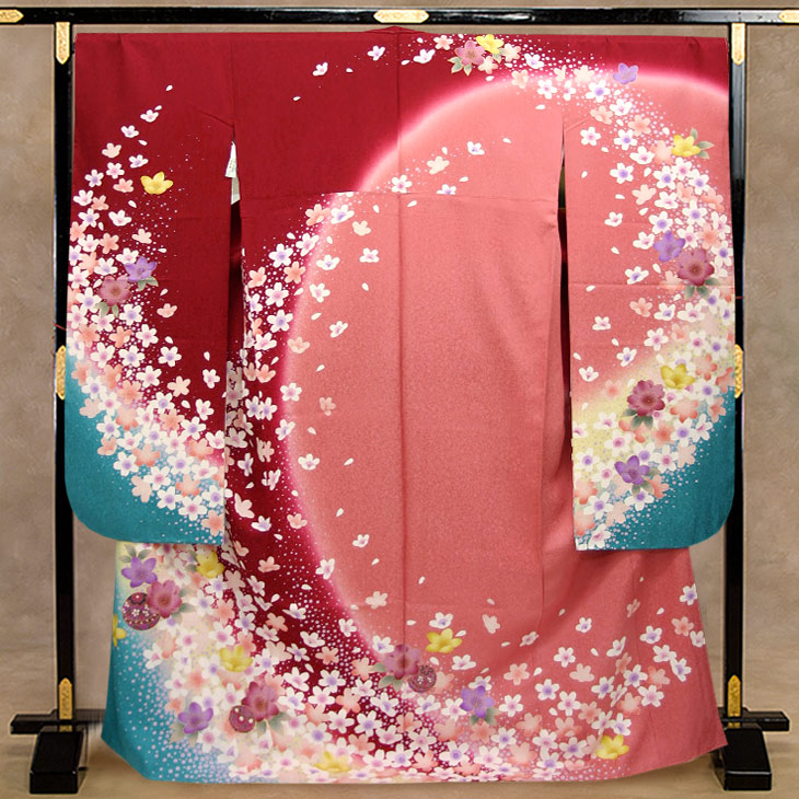楽天市場】振袖 正絹 お仕立て上がり 赤 成人式 高級 本振袖 大振袖