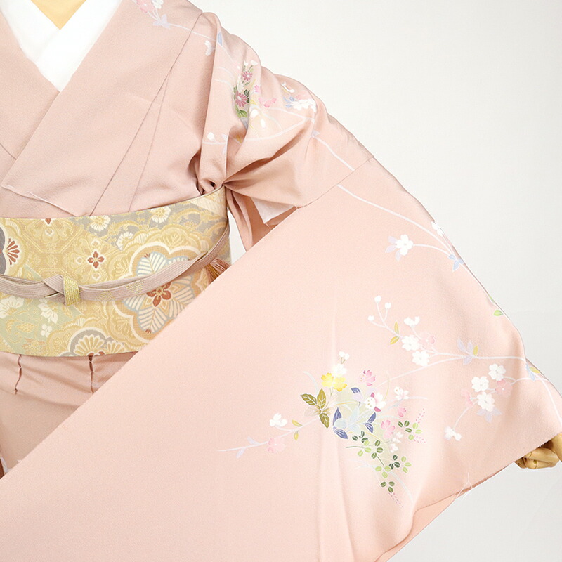 未着用訪問着花模様椿桜菊撫子グラデーション着物064a d