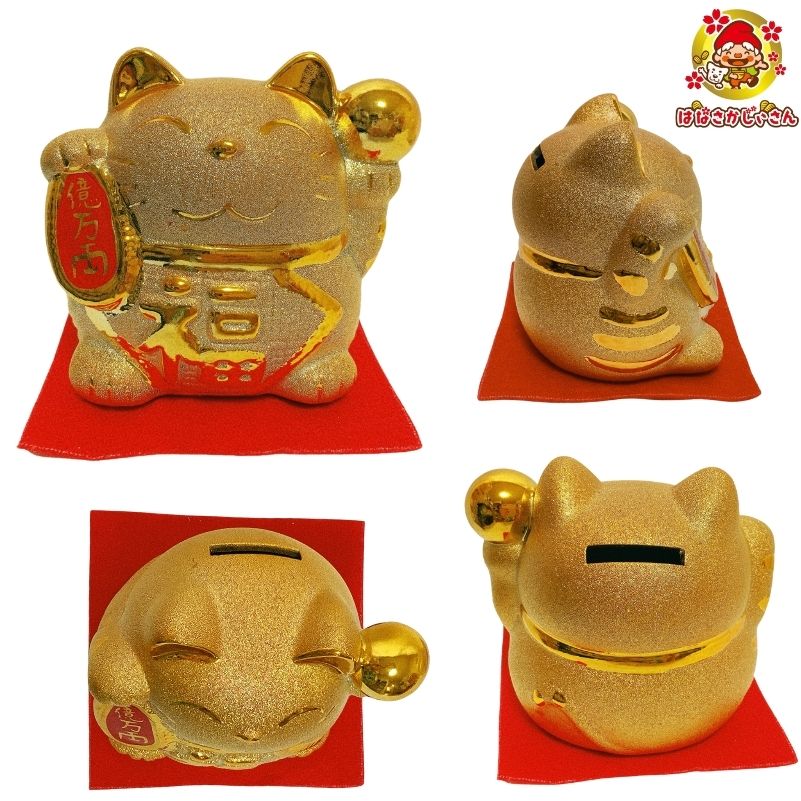 楽天市場】招き猫 貯金箱 開運 金運 風水 まねきねこ 金色 ラッキー