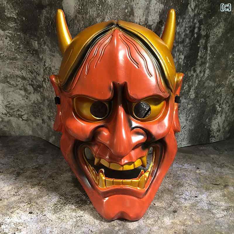 楽天市場】お面 ハロウィン ホラー フルフェイスマスク 般若 蘭陵王