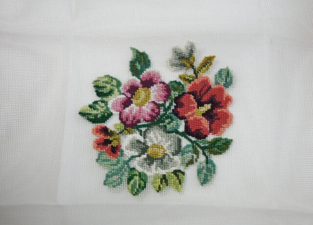 楽天市場】プチポワン刺繍 フラワー 約85mm×約75mm No.1005 完成品