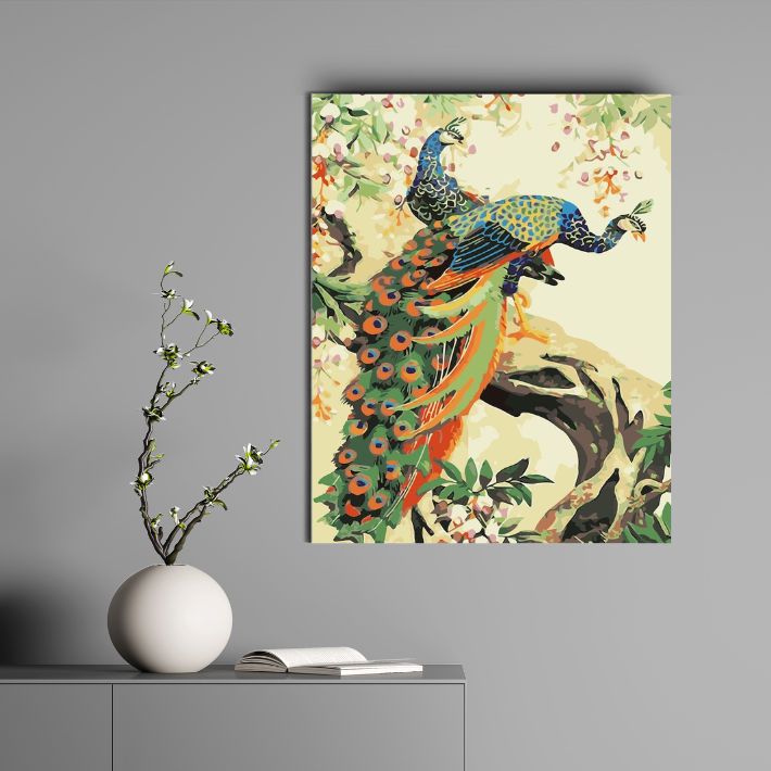 楽天市場】ランキング受賞 大人の塗り絵 絵画 鳥 数字油絵