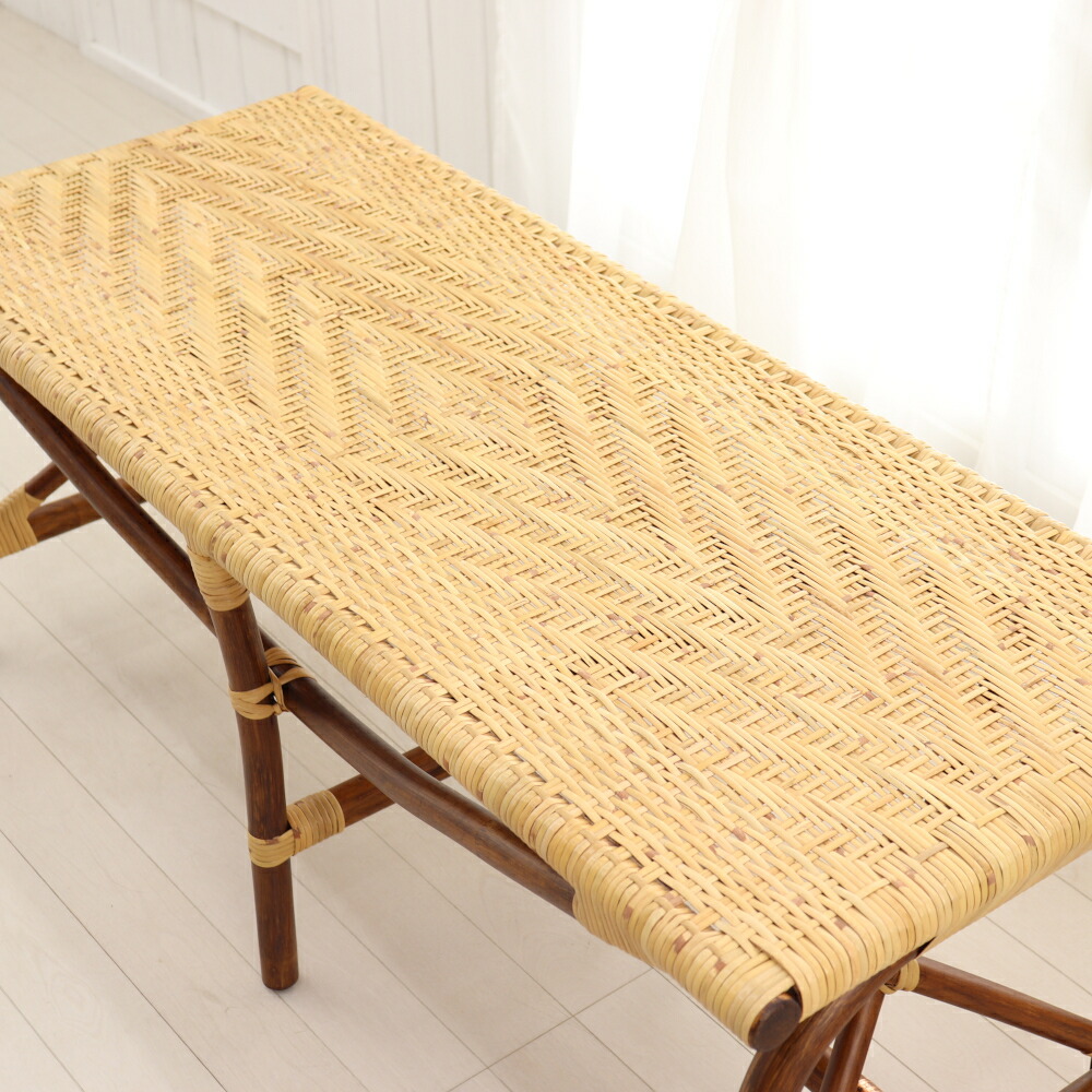 楽天市場】ラタン ベンチ 籐 ベンチ 玄関 ベンチ ダイニング ベンチ