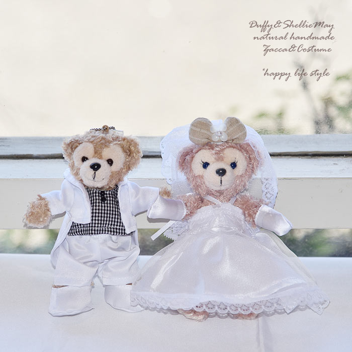 楽天市場】ダッフィー シェリーメイ ウエディング バッジサイズ ペア