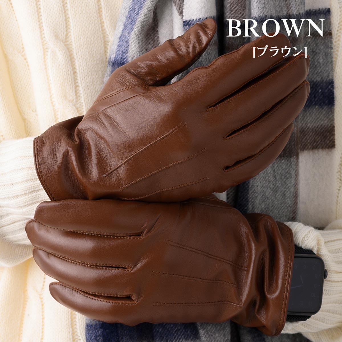 楽天市場】【スマホ対応】メンズ 革手袋 シープスキン 裏地カシミヤ100