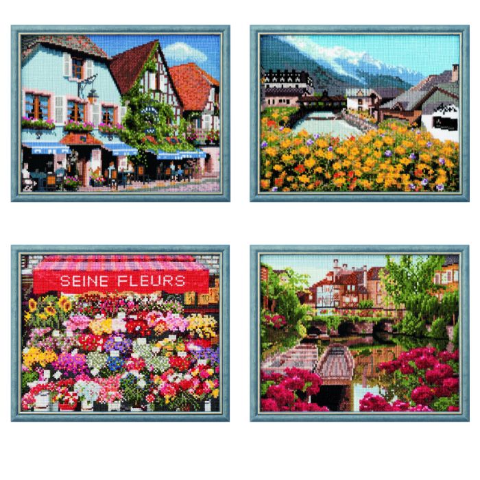 楽天市場】刺繍キット フランスの風景 クロスステッチキット 各種 額