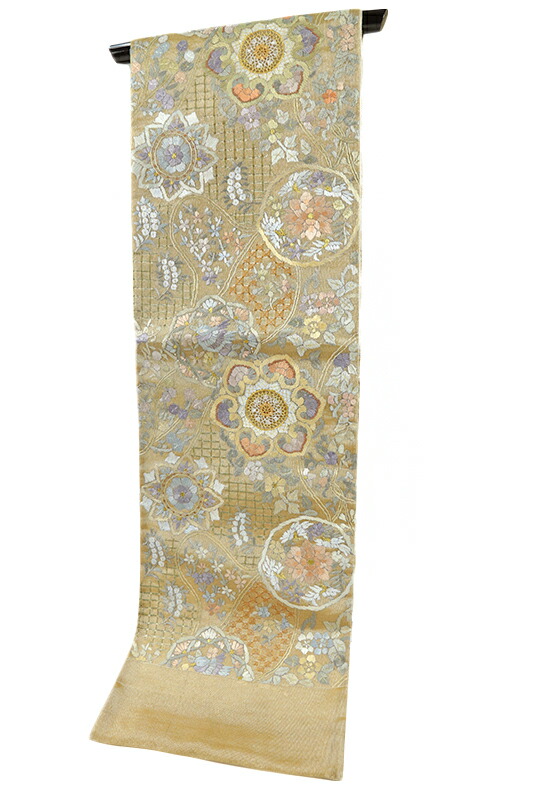 楽天市場】袋帯 スワトウ刺繍 汕頭刺繍 刺繍 手刺繍 西陣織 正絹 金地