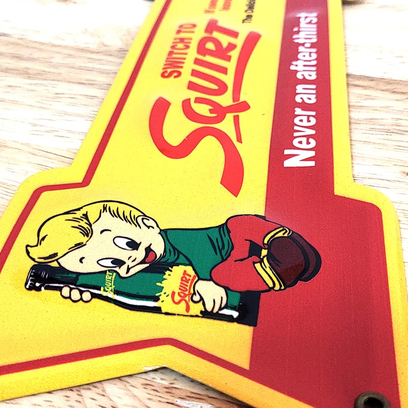 Squirt スクワート】ヴィンテージ両面プラスチック製看板 Squirt