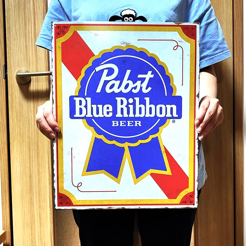 楽天市場】ブリキ看板 パブストブルーリボン メタルサイン Pabst Blue