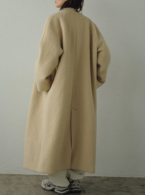 楽天市場】【即日出荷】anuke アンヌーク Collarless Shaggy Coat 24