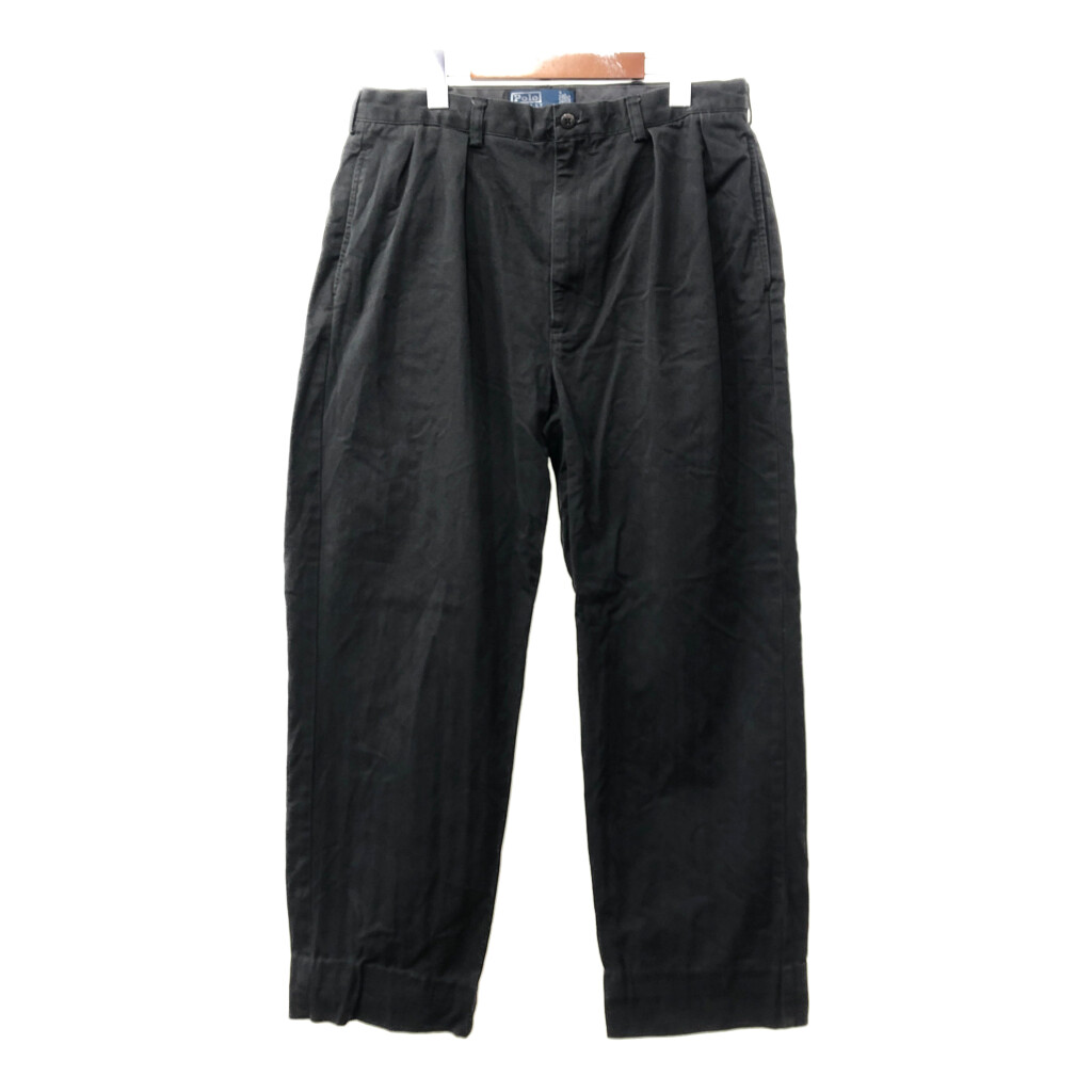 90s ポロ ラルフローレン ANDREW チノ 黒 W32 Polo Ralph Lauren