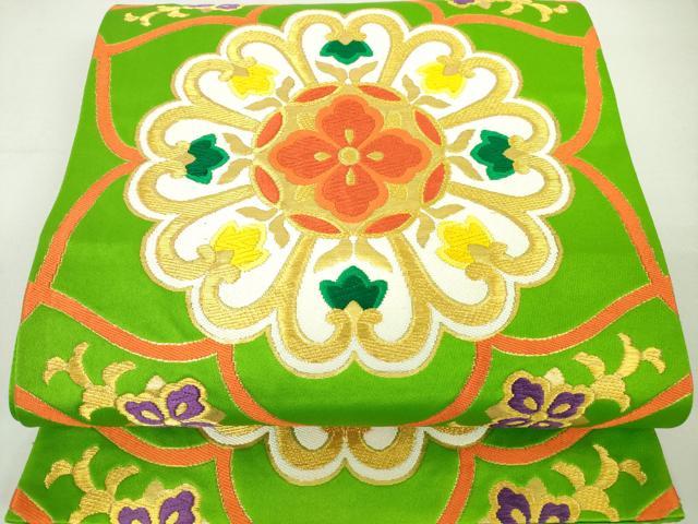 SO-619 袋帯 六通 正絹 花車 唐織 高級 特選 金糸