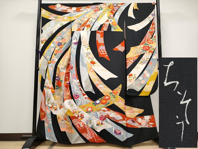 楽天市場】平和屋本店□極上 創業460年・千總 振袖 駒刺繍 束ね熨斗