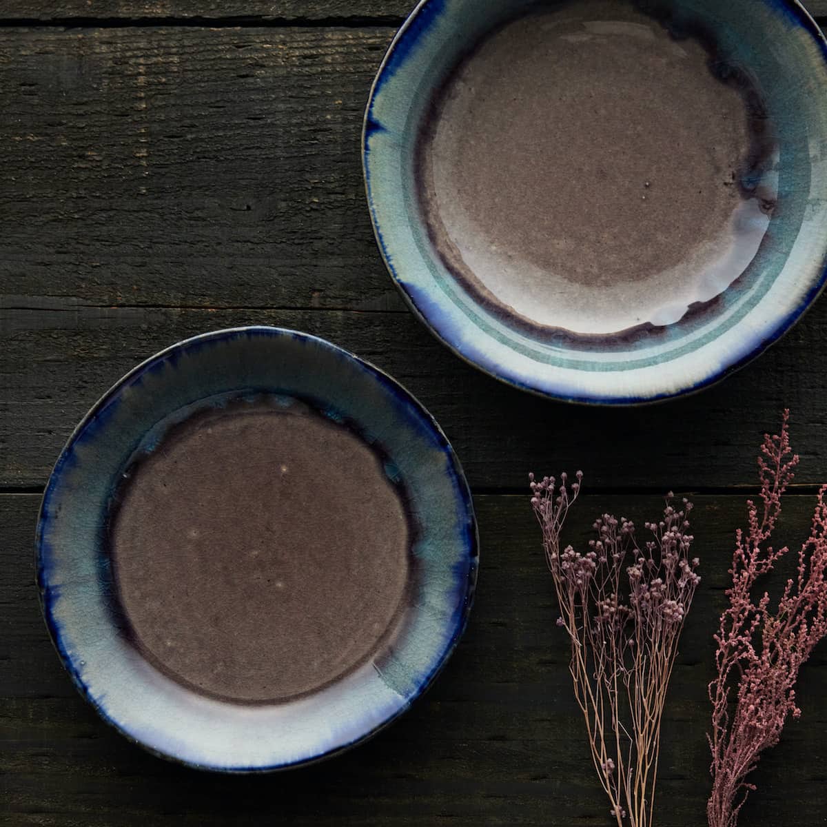 楽天市場】平皿 プレート(18.8cm) 青 ブルー 信楽四季彩陶-清明 弥生