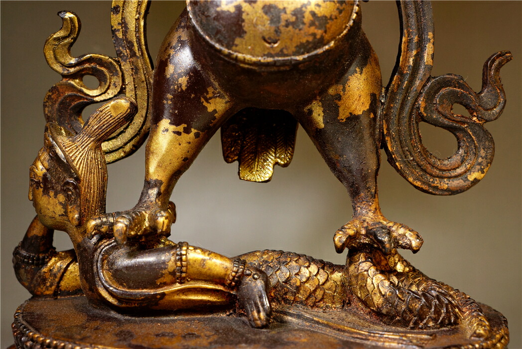 楽天市場】中古 金銅細工 チベット密教 大迫力 迦楼羅天造像高彫 鎮宅