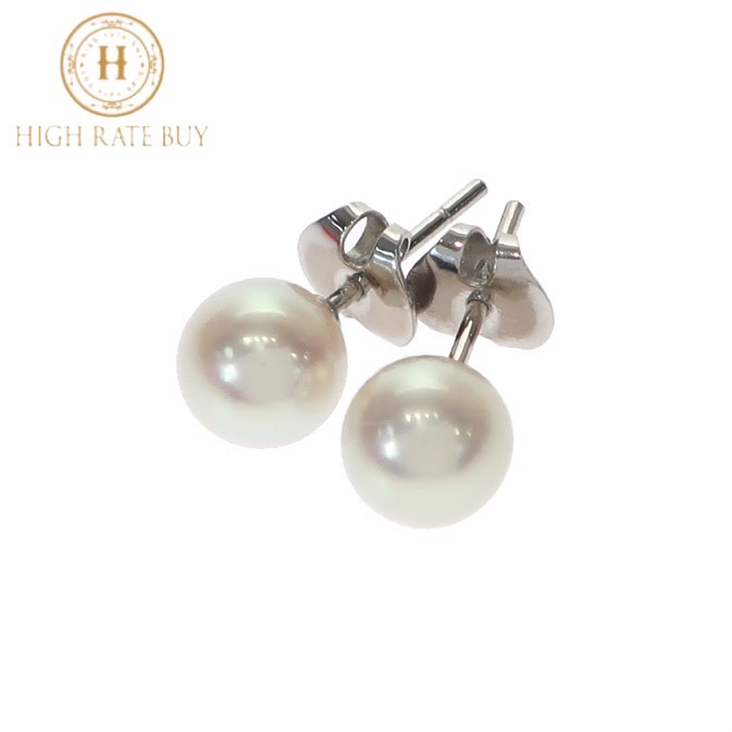 楽天市場】【新品同様】TASAKI タサキ パールピアス K18WG 750