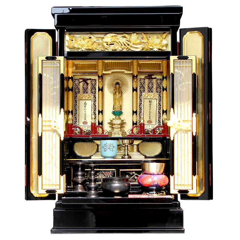 楽天市場】金仏壇・京彩 23号【仏壇】【浄土真宗 仏壇】京型の金仏壇で