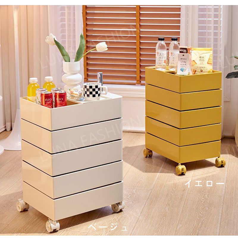 楽天市場】カラー収納棚 回転式 キャスター付き おしゃれ カラーラック