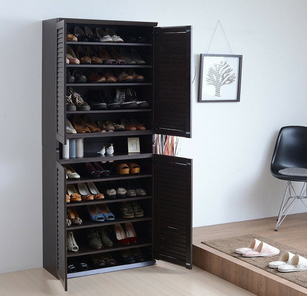 楽天市場】最大40足収納大容量シューズボックス下駄箱セパレート2連結