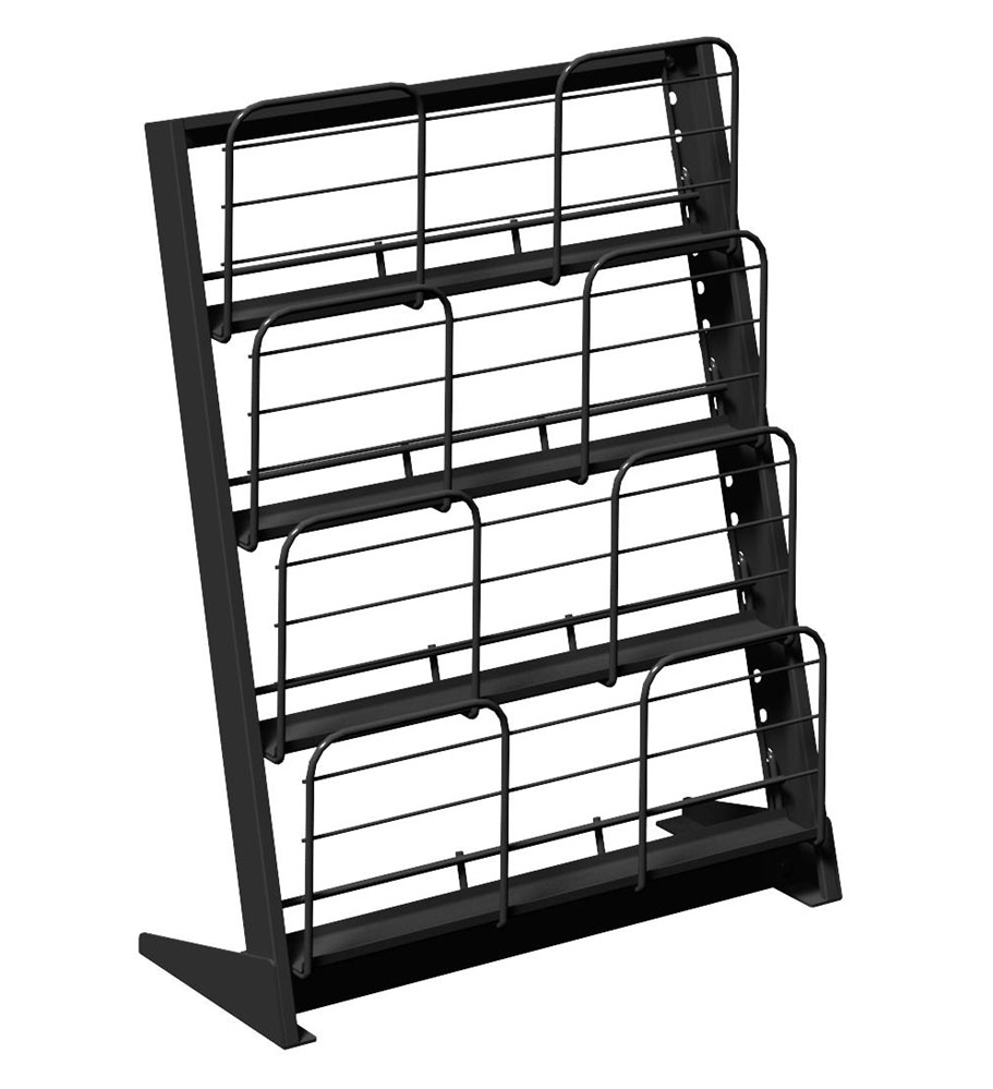 楽天市場】【本屋さんの】マガジンラック縦置き【4段：スリム】送料