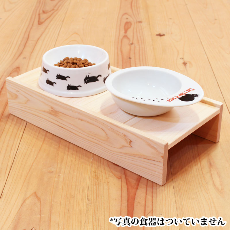 楽天市場】猫用食器台 高さ7cm 国産 ひのき pnk-01 猫 ネコ ねこ