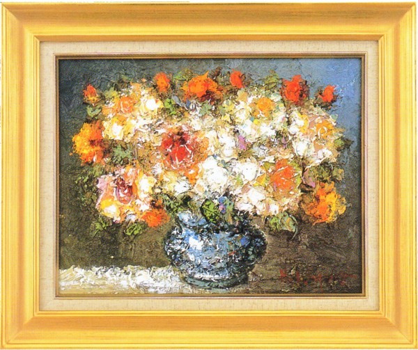 渡辺ひでき 油彩画 ベニス 風景画 木製フレーム付き 渡辺ひでき 油彩画