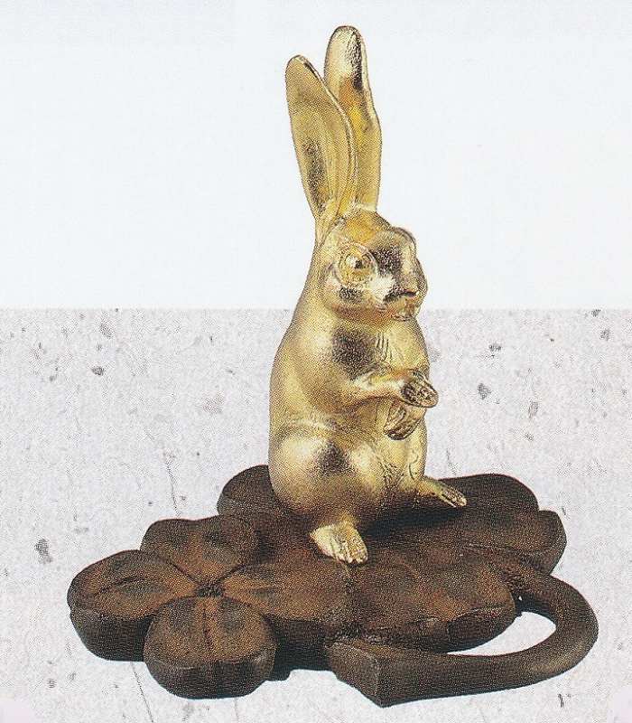 敷台付き高岡銅器銅製馬駿馬13号和雲作干支 馬 午 うま美術鋳物