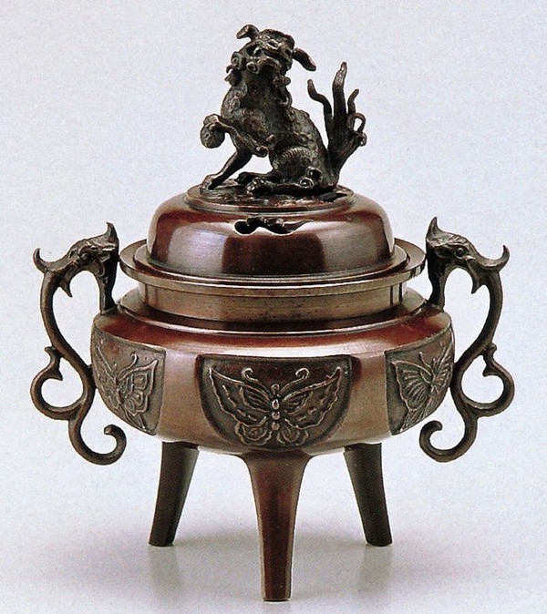 香炉高岡銅器唐獅子