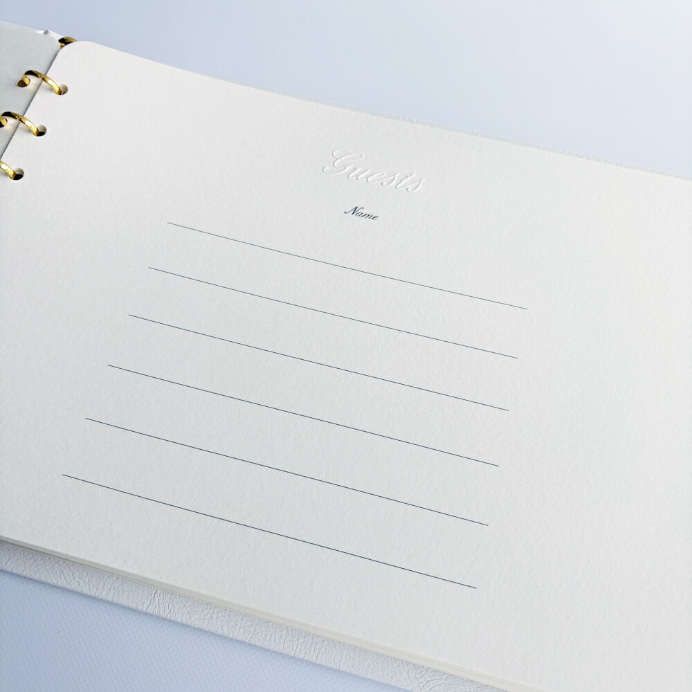 楽天市場】ゲストブック 芳名帳 ホワイト マシェリ お名前ペン1本付き